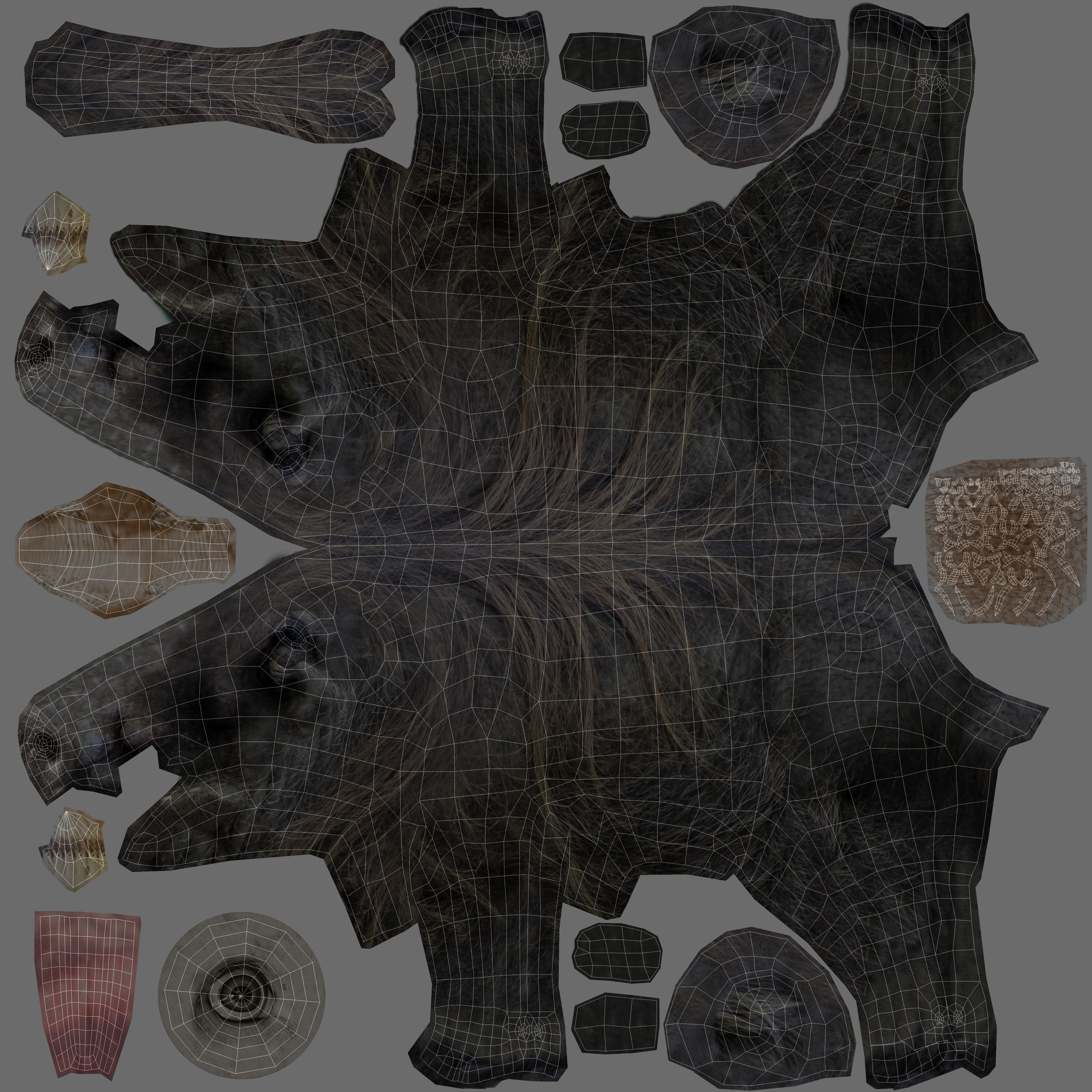 Wild Boar 3D Models game ready low poly model Low-poly 3D model_21