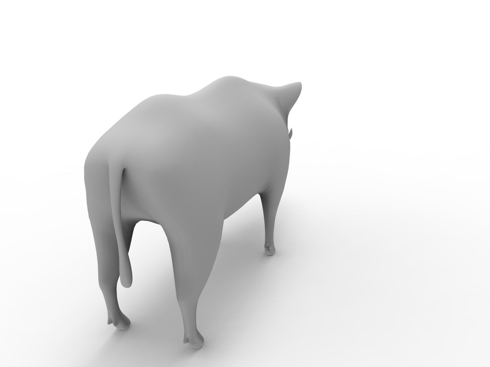 3d White Boar Model Low-poly 3D model_23