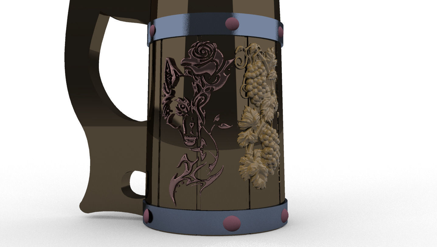 Beer mug 3D model_3