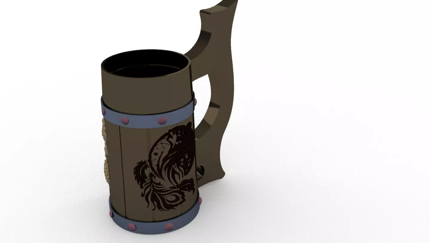 Beer mug 3D model_0