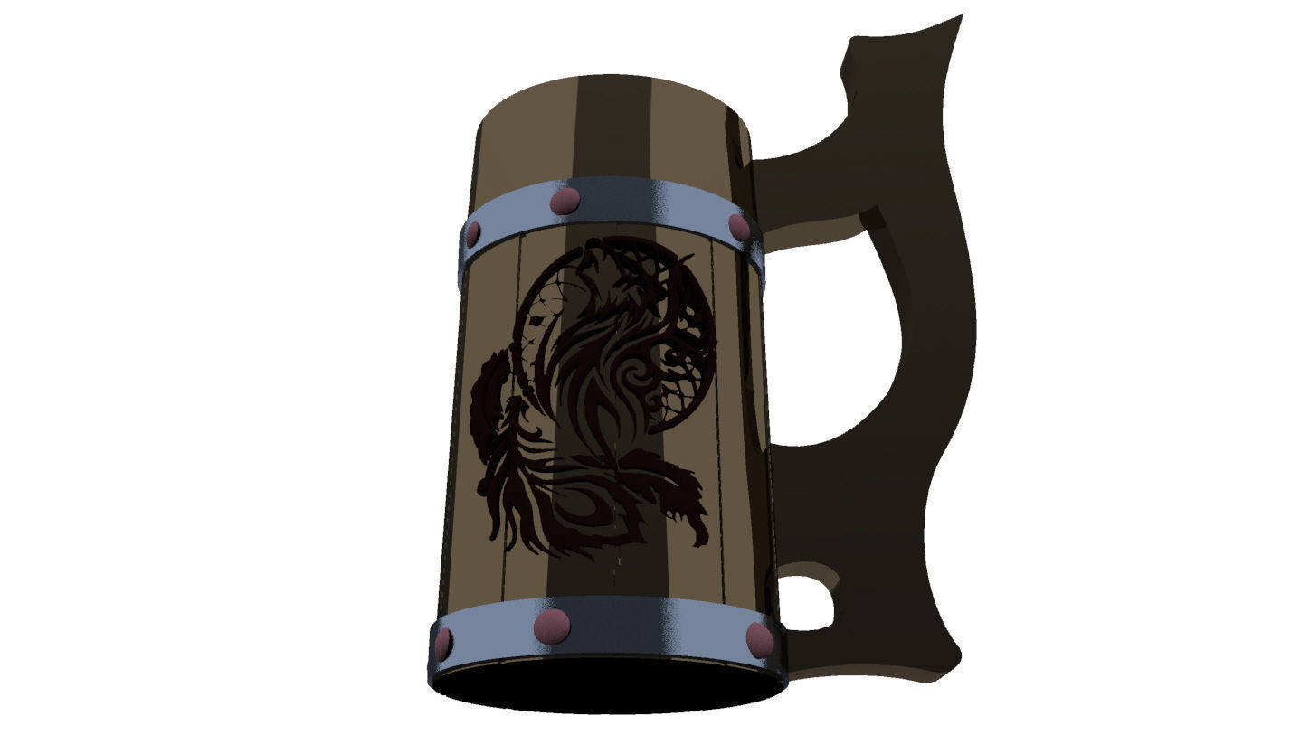 Beer mug 3D model_2