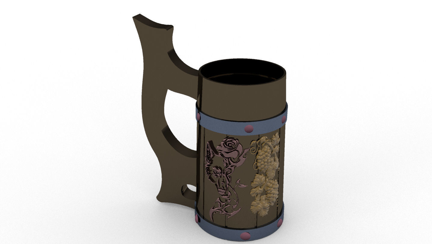 Beer mug 3D model_4