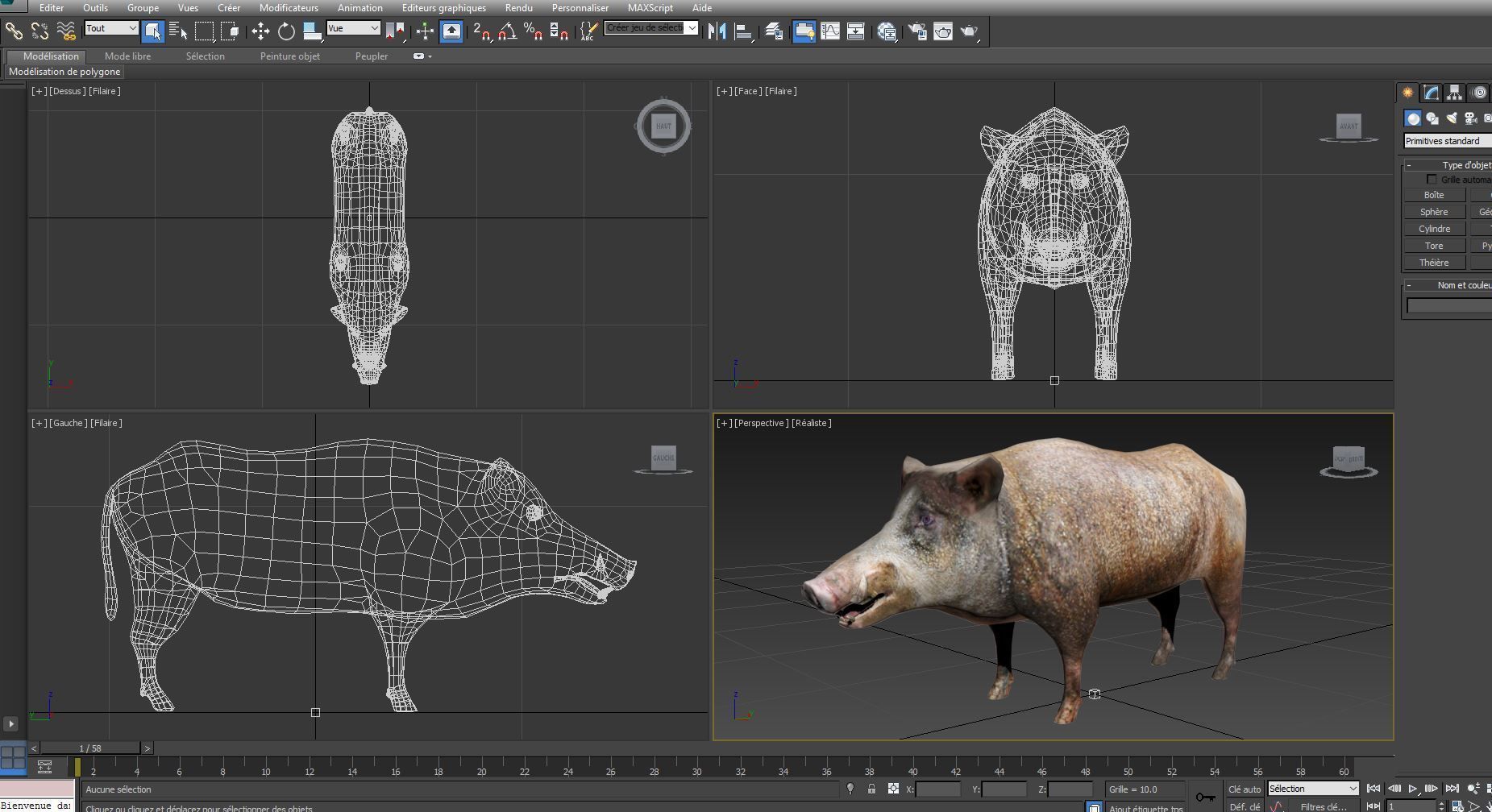 3D Wild Boar 3D Model Low-poly 3D model_14