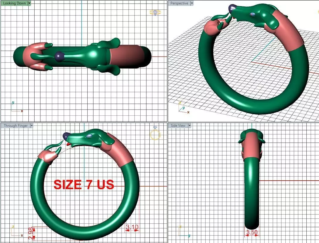 Ring dog 3D print model_0