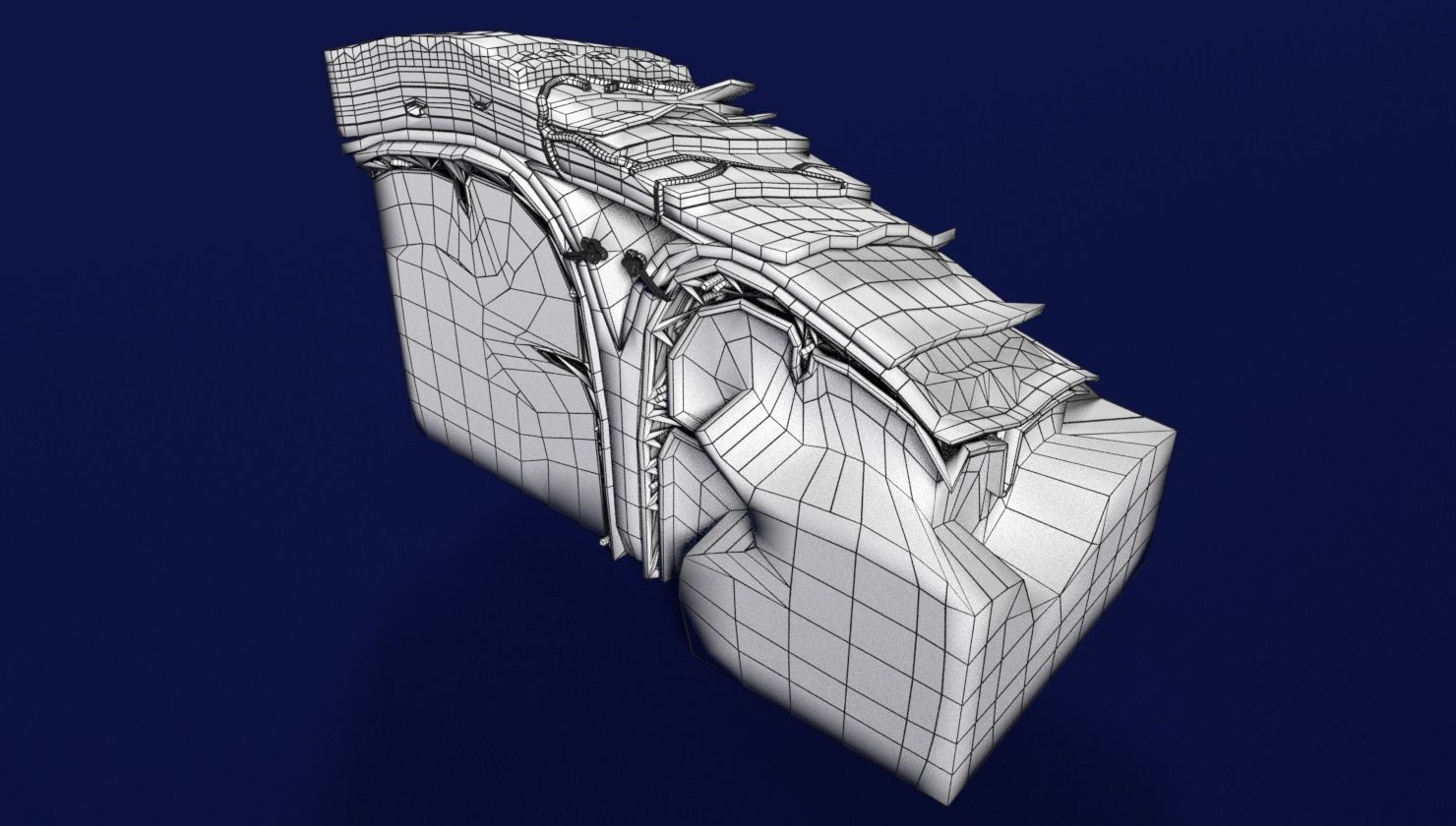 brain with meninges labelled detail 3D model_26