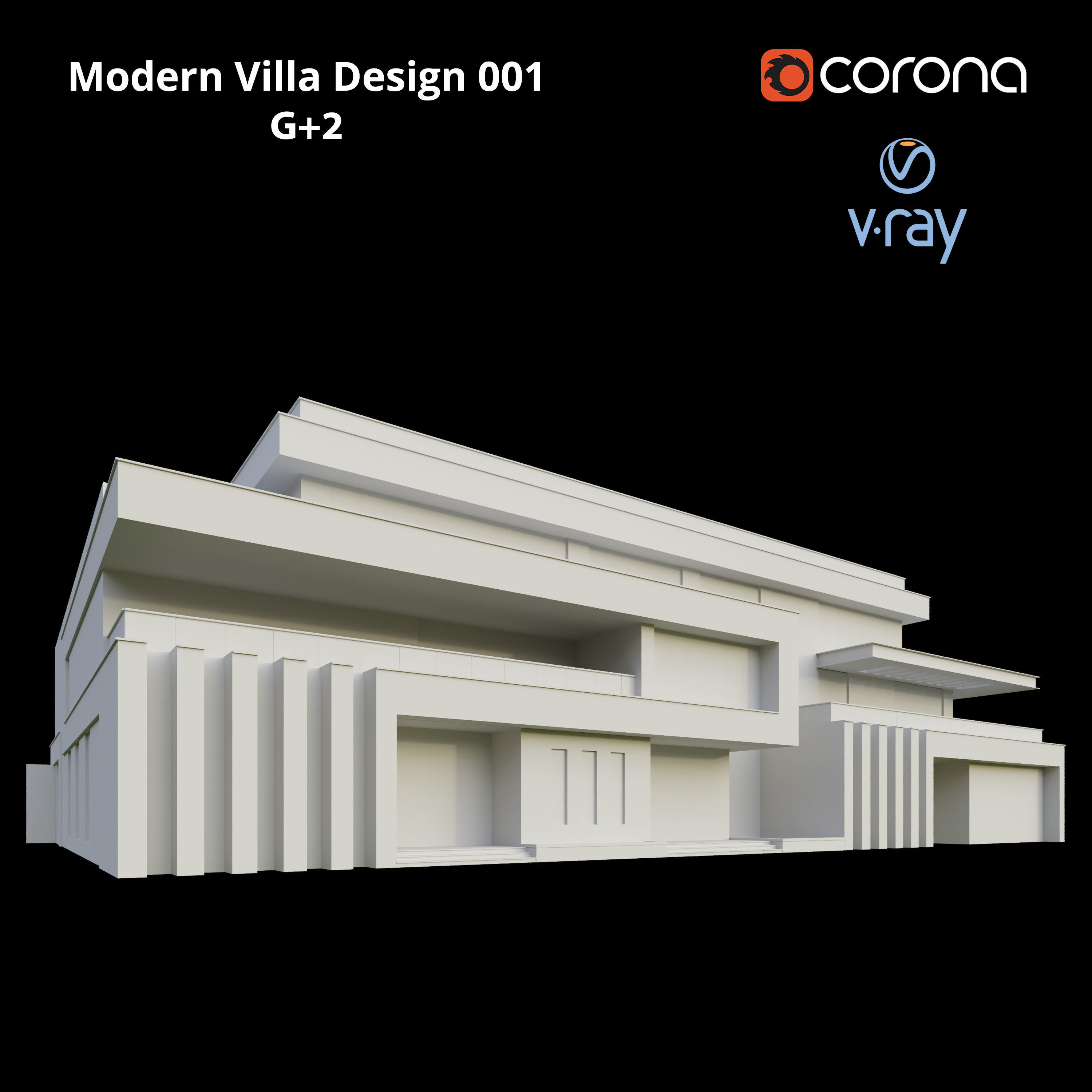 Modern Villa Design 001 3D model_1