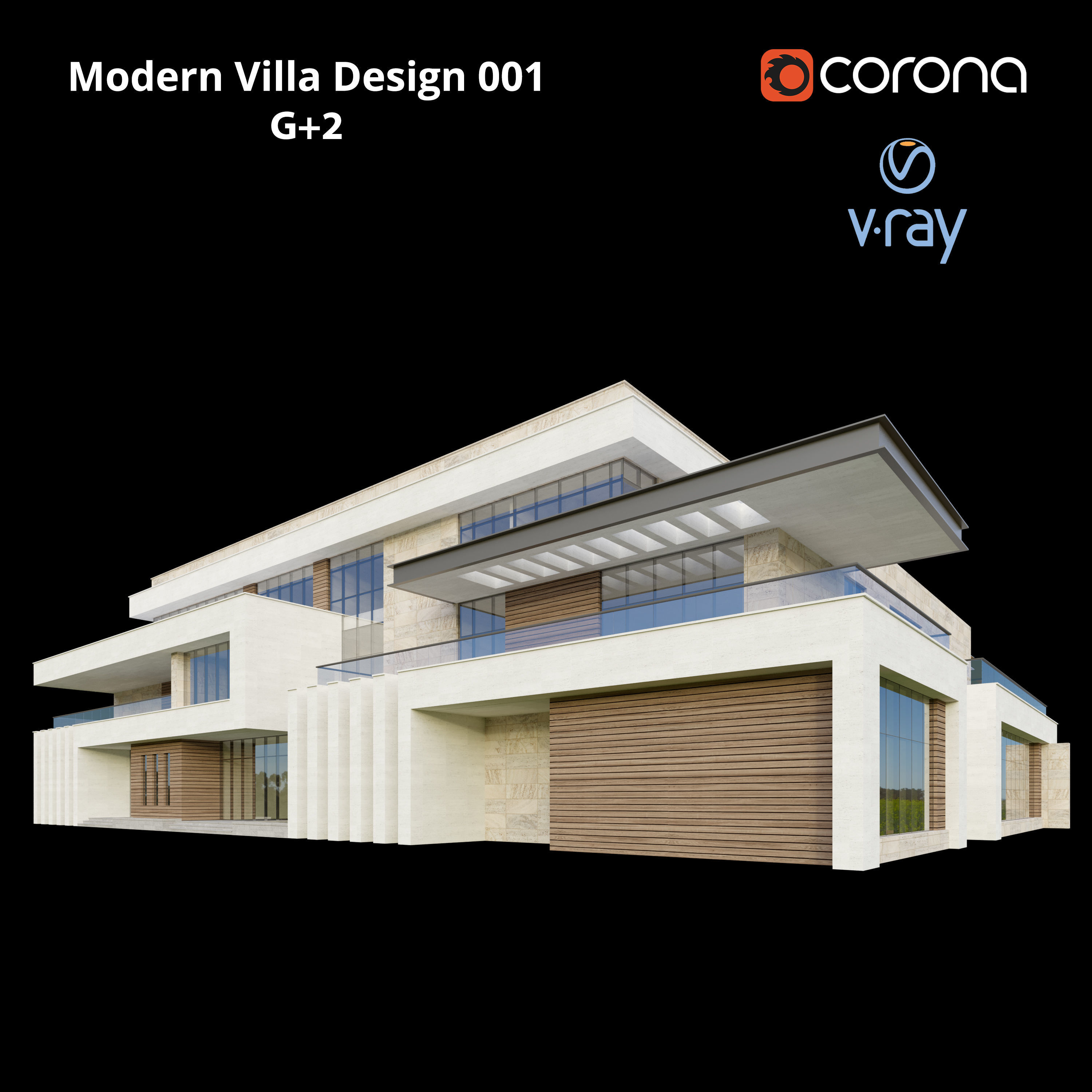Modern Villa Design 001 3D model_2