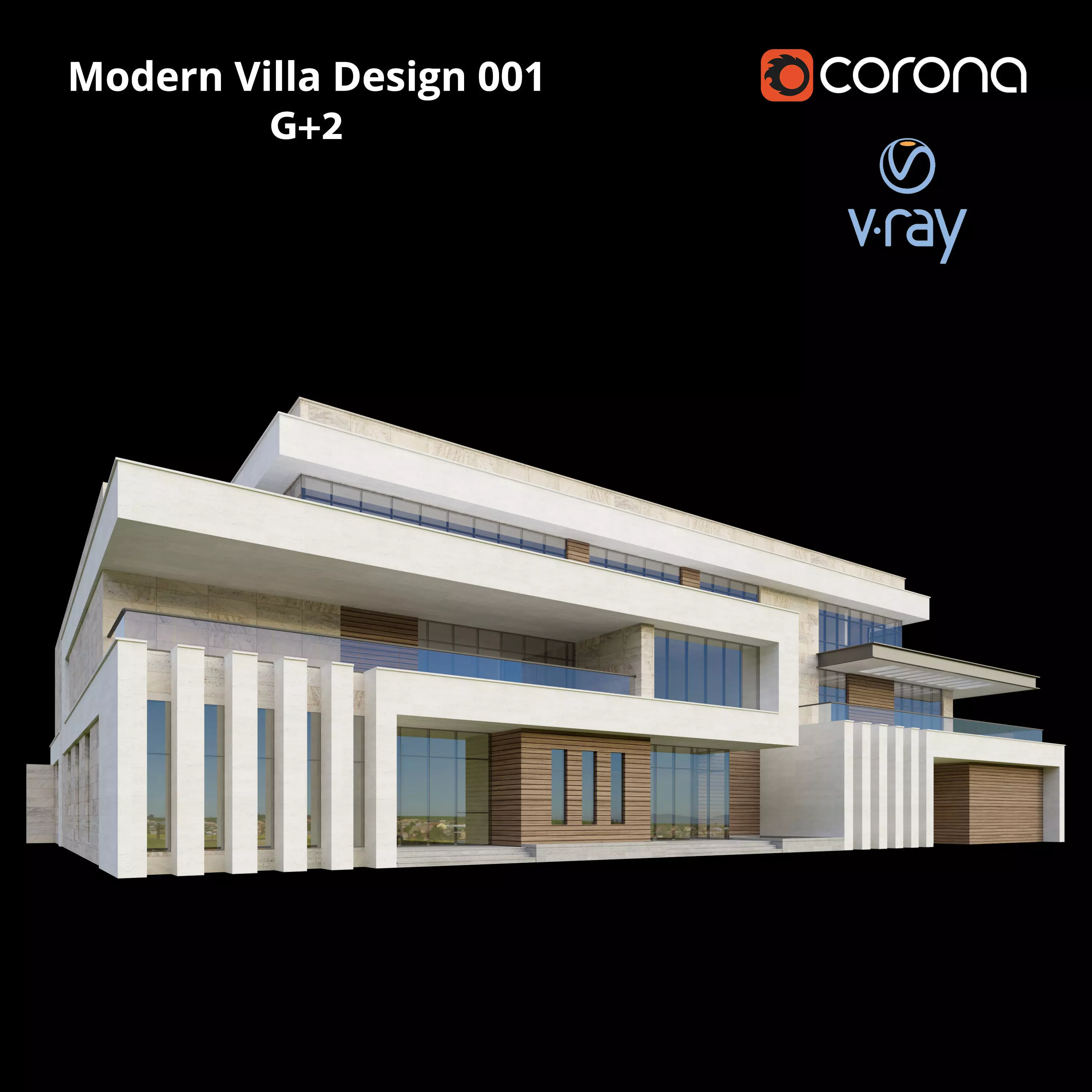 Modern Villa Design 001 3D model_0
