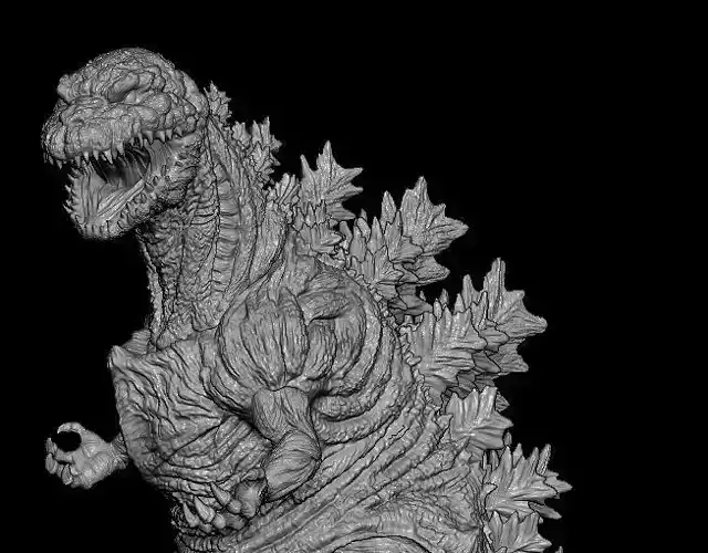 Godzilla statue 3D print model