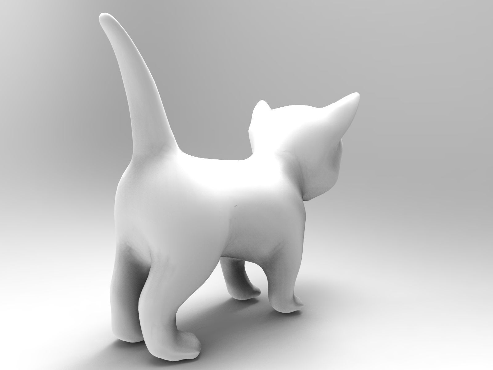 3D Forest cat Model  Low-poly 3D model_7
