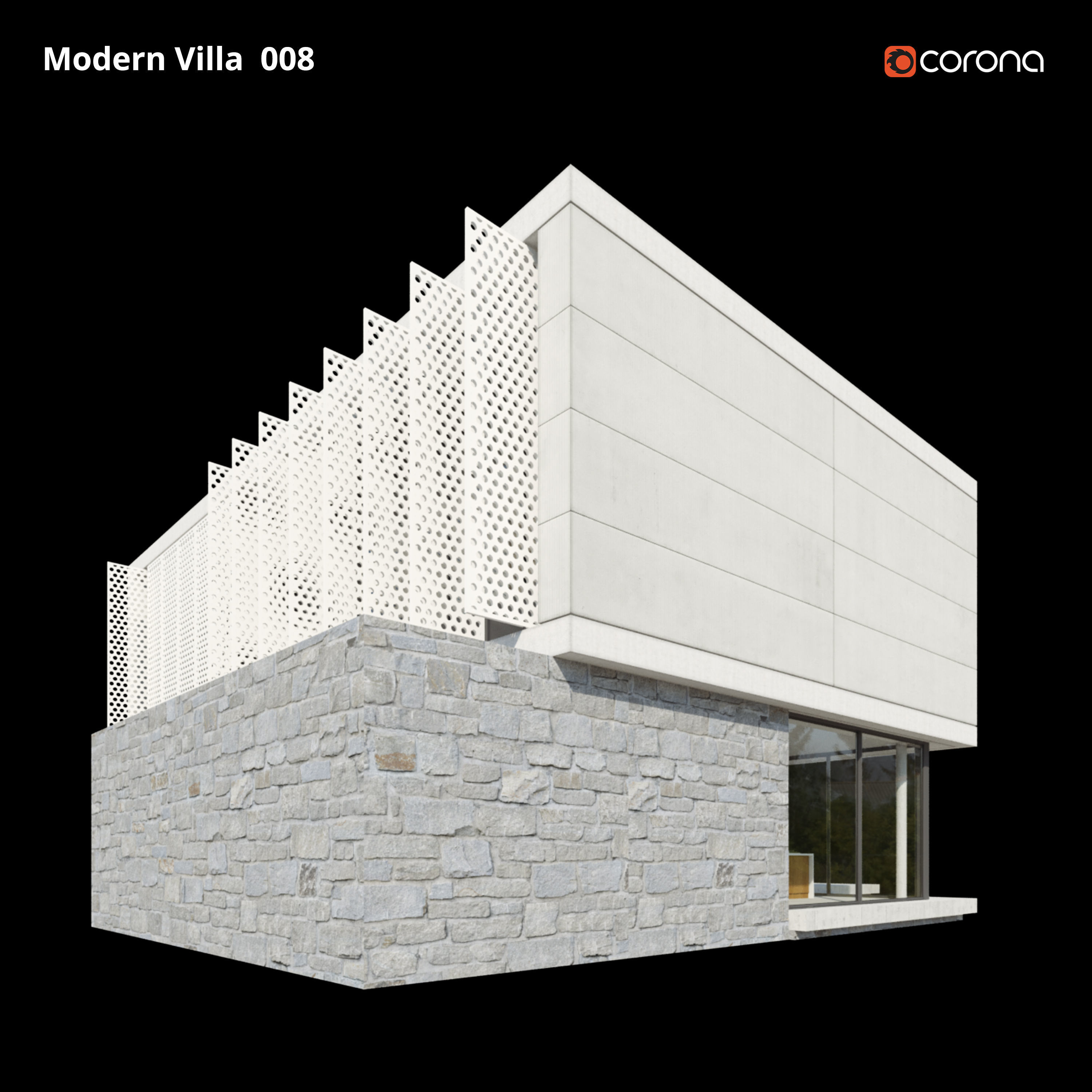 Modern Villa Design 008 3D model_1