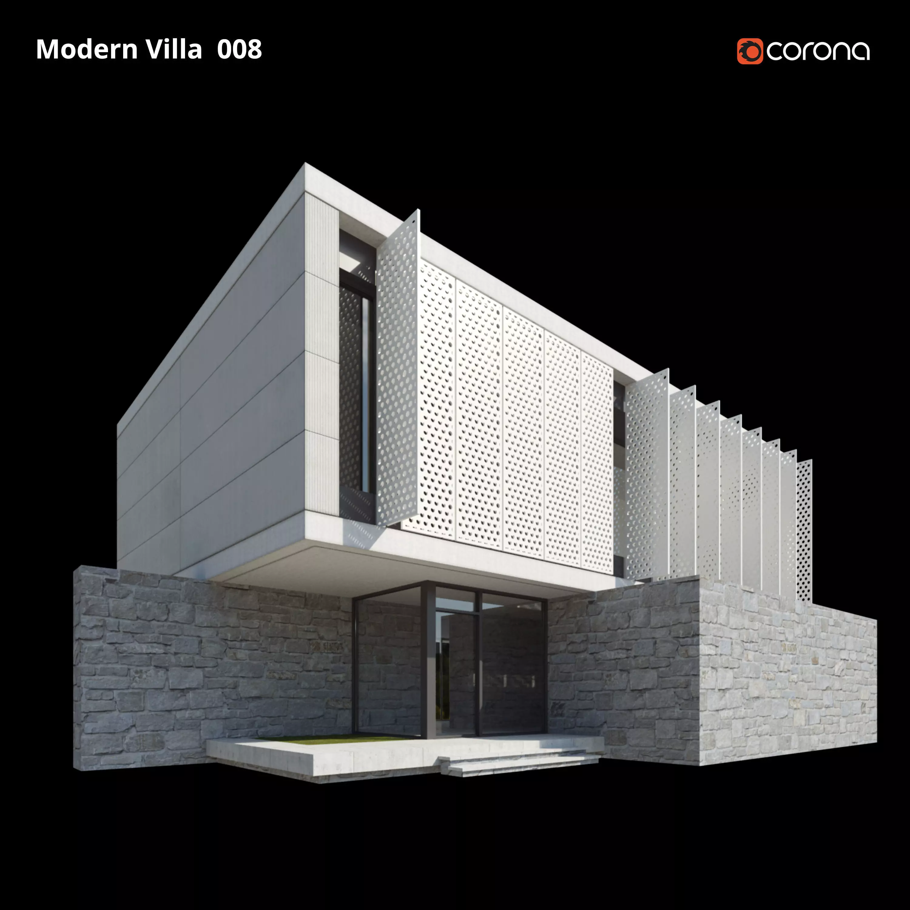 Modern Villa Design 008 3D model_0
