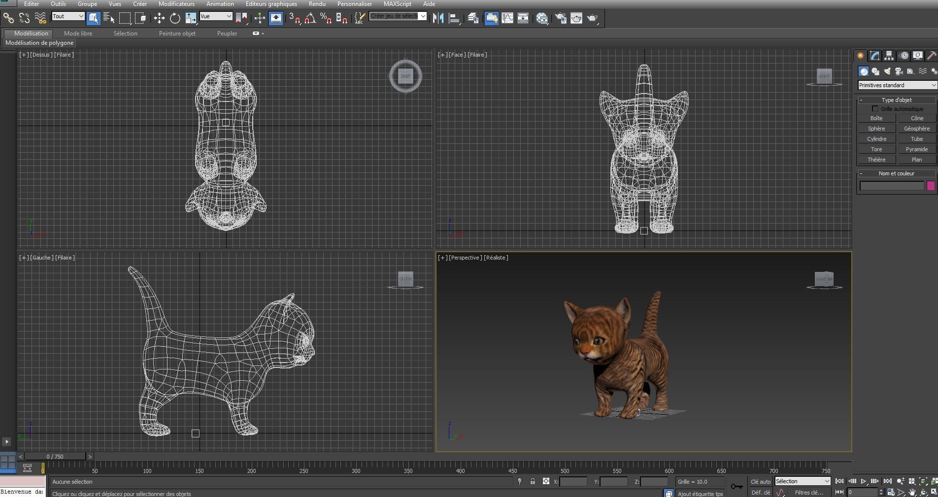 3D Cat low poly pet  Low-poly 3D model_12