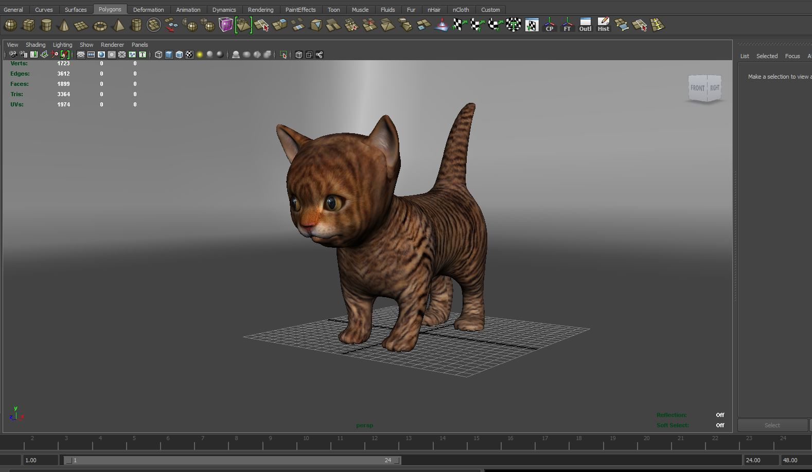 3D Cat low poly pet  Low-poly 3D model_13