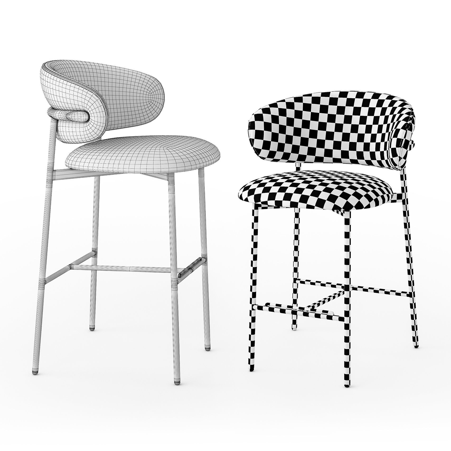 Calligaris Oleandro stool 3D model_16