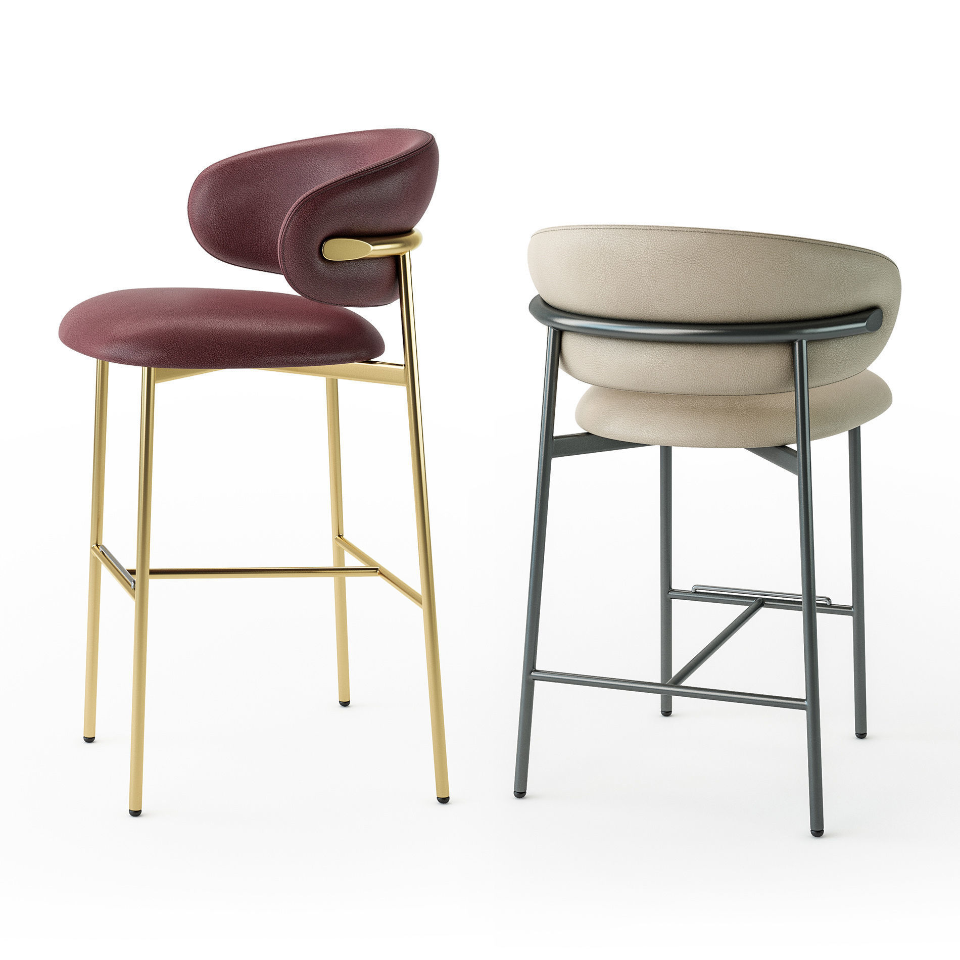 Calligaris Oleandro stool 3D model_4