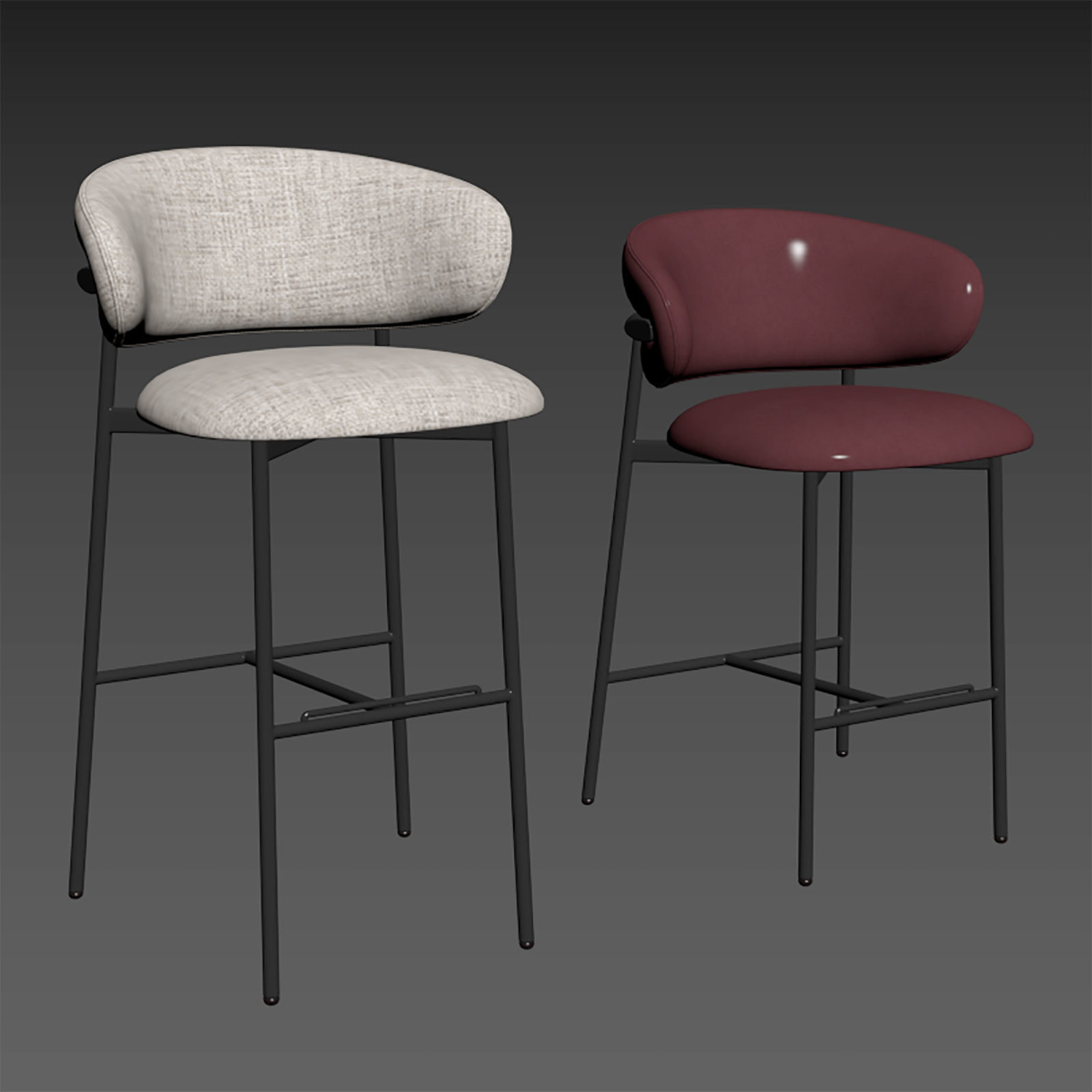 Calligaris Oleandro stool 3D model_17