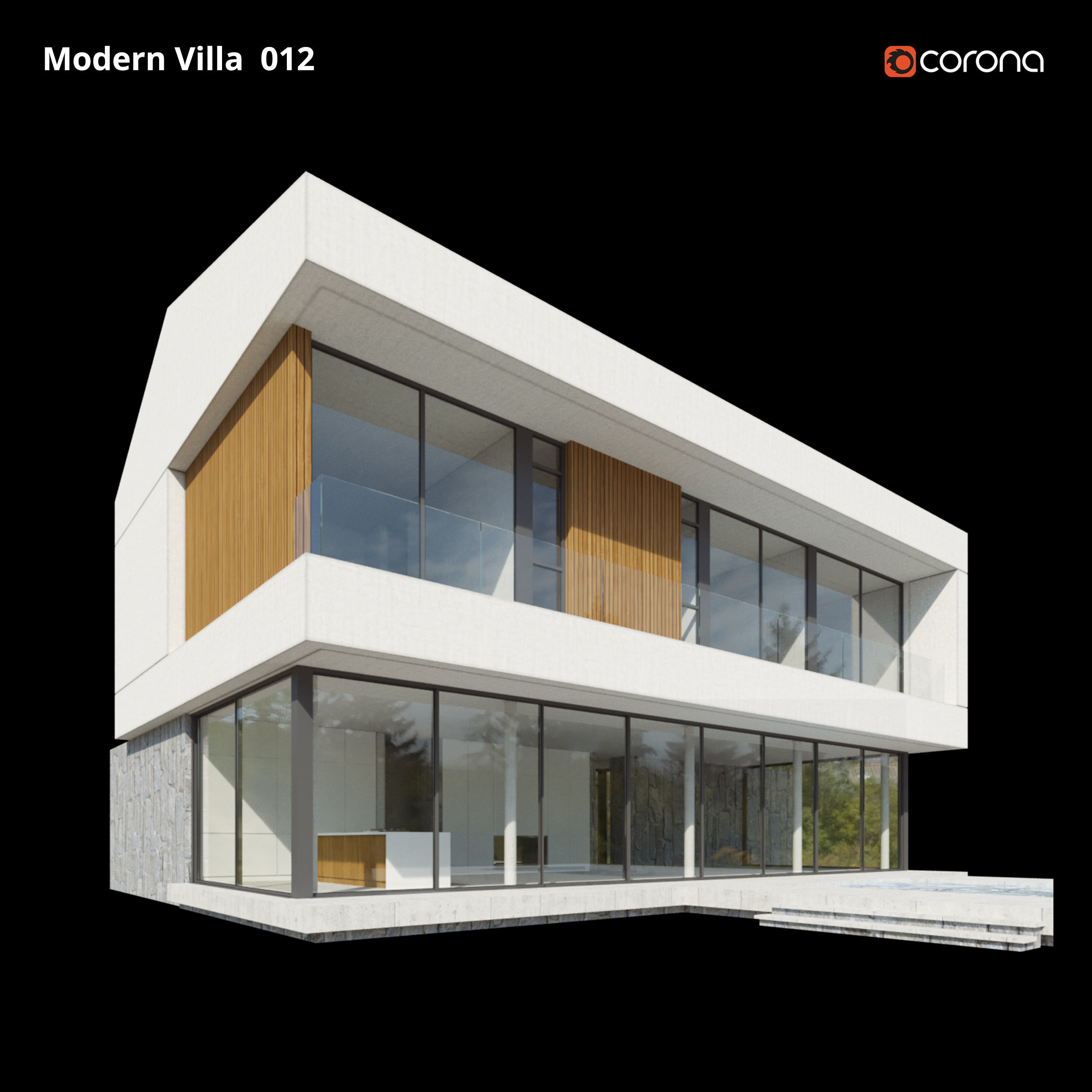 Modern Villa Design 012 3D model_3