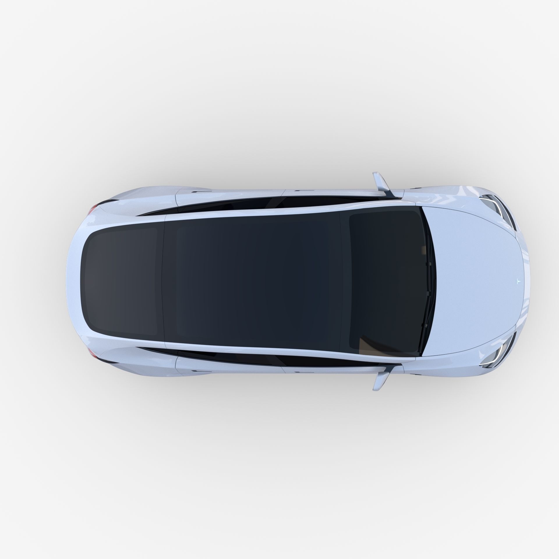 Tesla Model Y RWD White with chassis 3D model_12