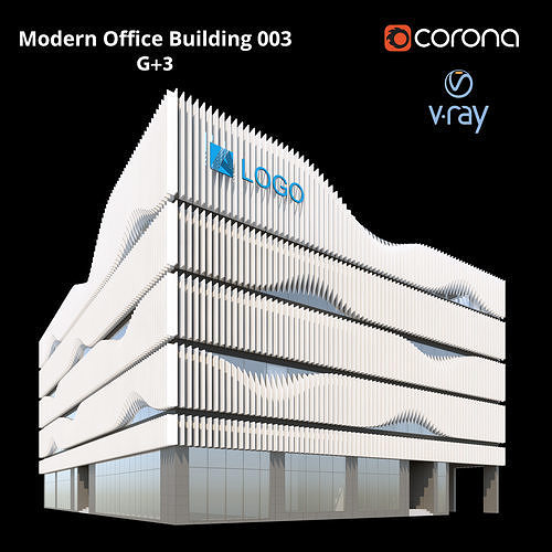 Modern Office Building 003 3D model