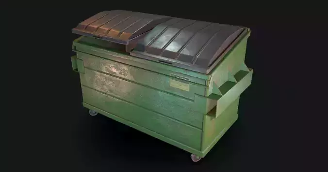 Dumpster garbage can on wheels