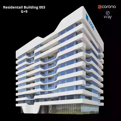Modern Residential Building 003 3D model