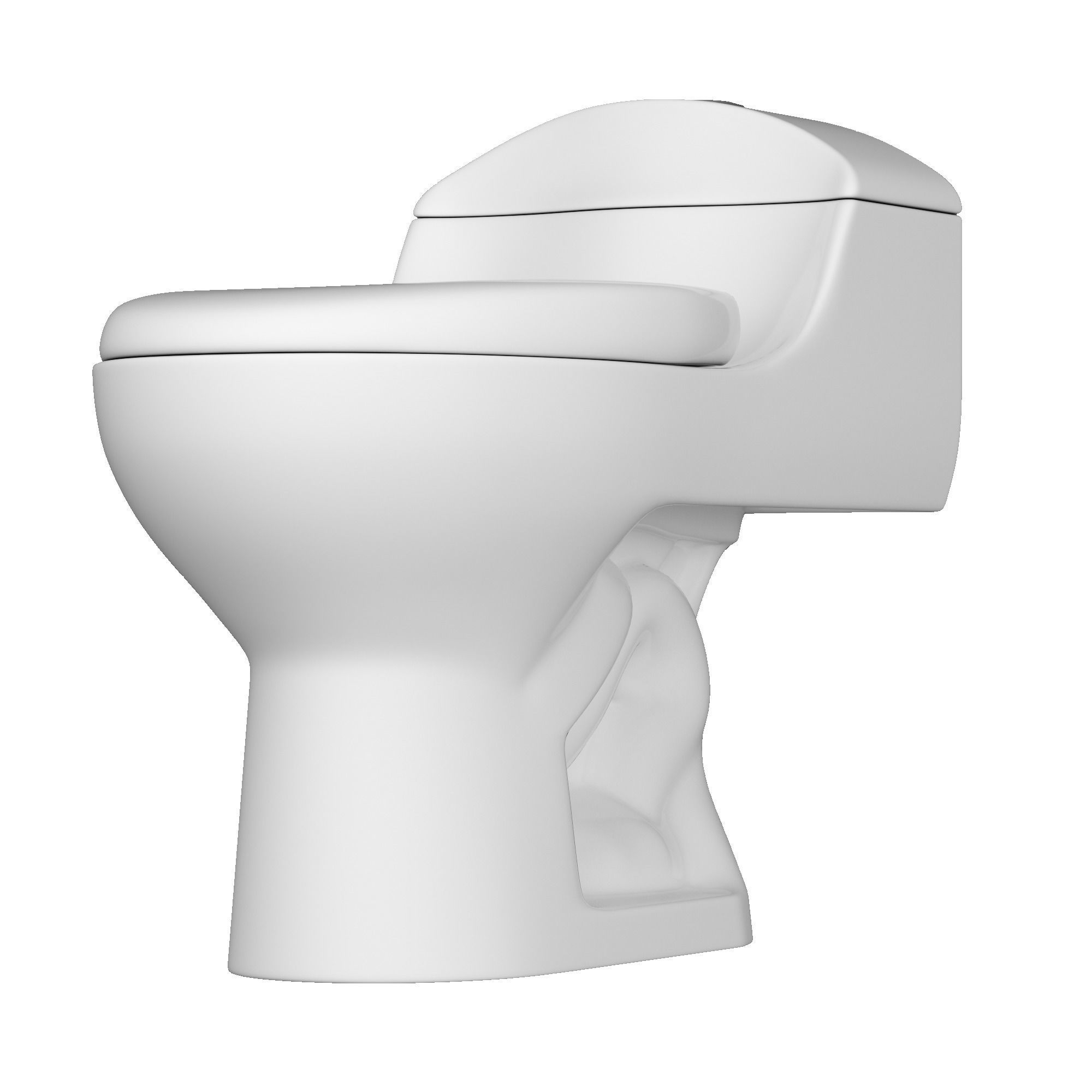 One piece EWC toilet 3D model Modeled in 3ds max 3D model_4