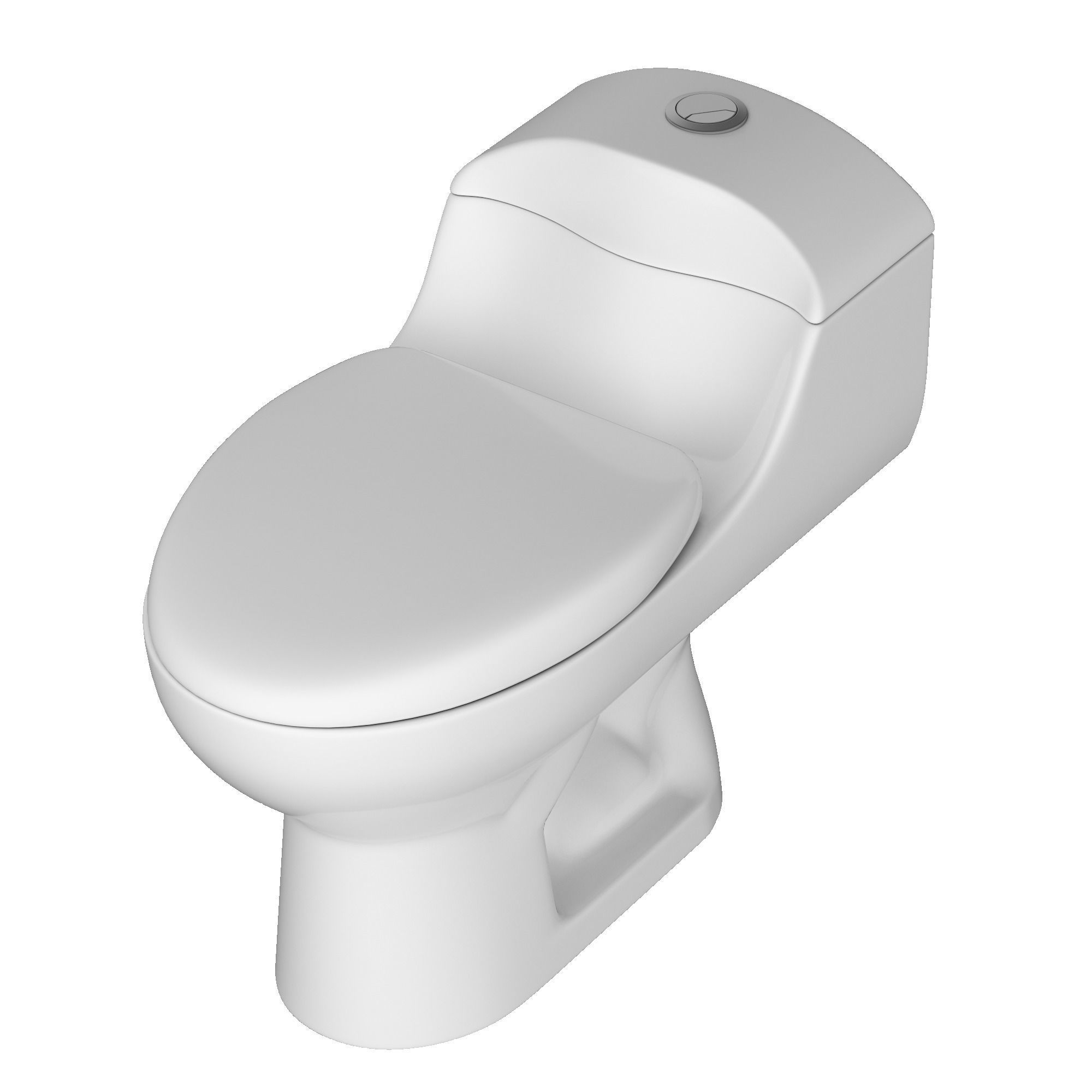 One piece EWC toilet 3D model Modeled in 3ds max 3D model_3