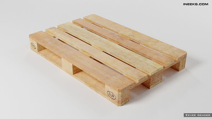 Wooden euro pallet new condition not used 3D model