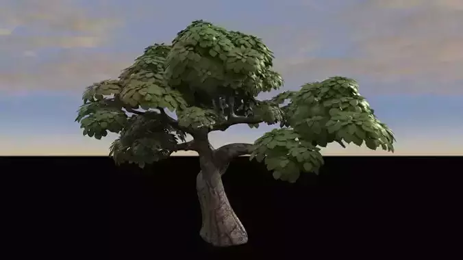 Tree cartoon 3D model