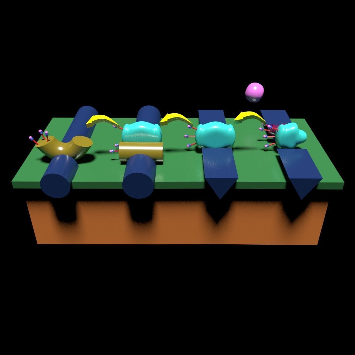 COAGULATION CASCADE COMMON PATHWAY 3D model_6