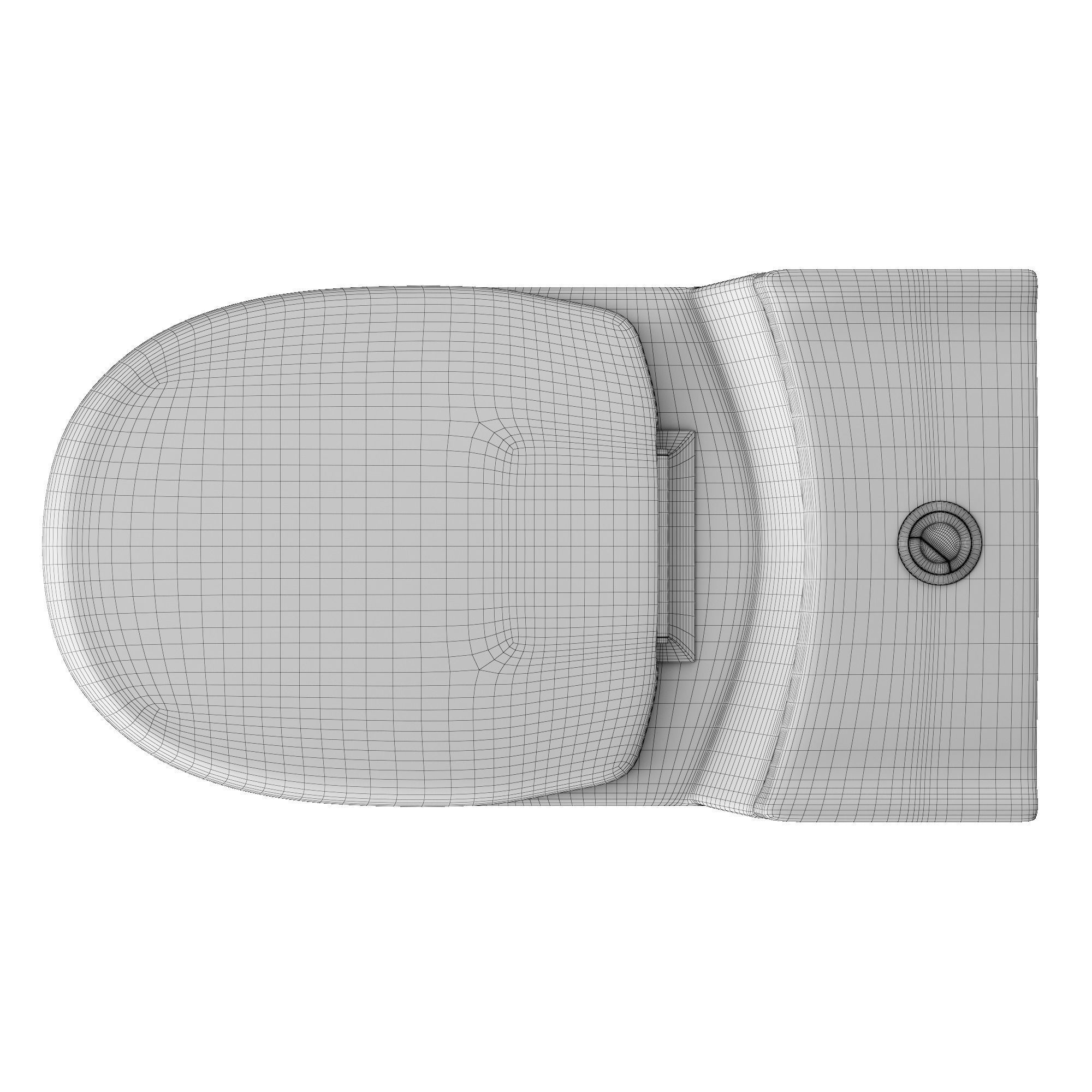 One piece EWC toilet 3D model Modeled in 3ds max 3D model_8