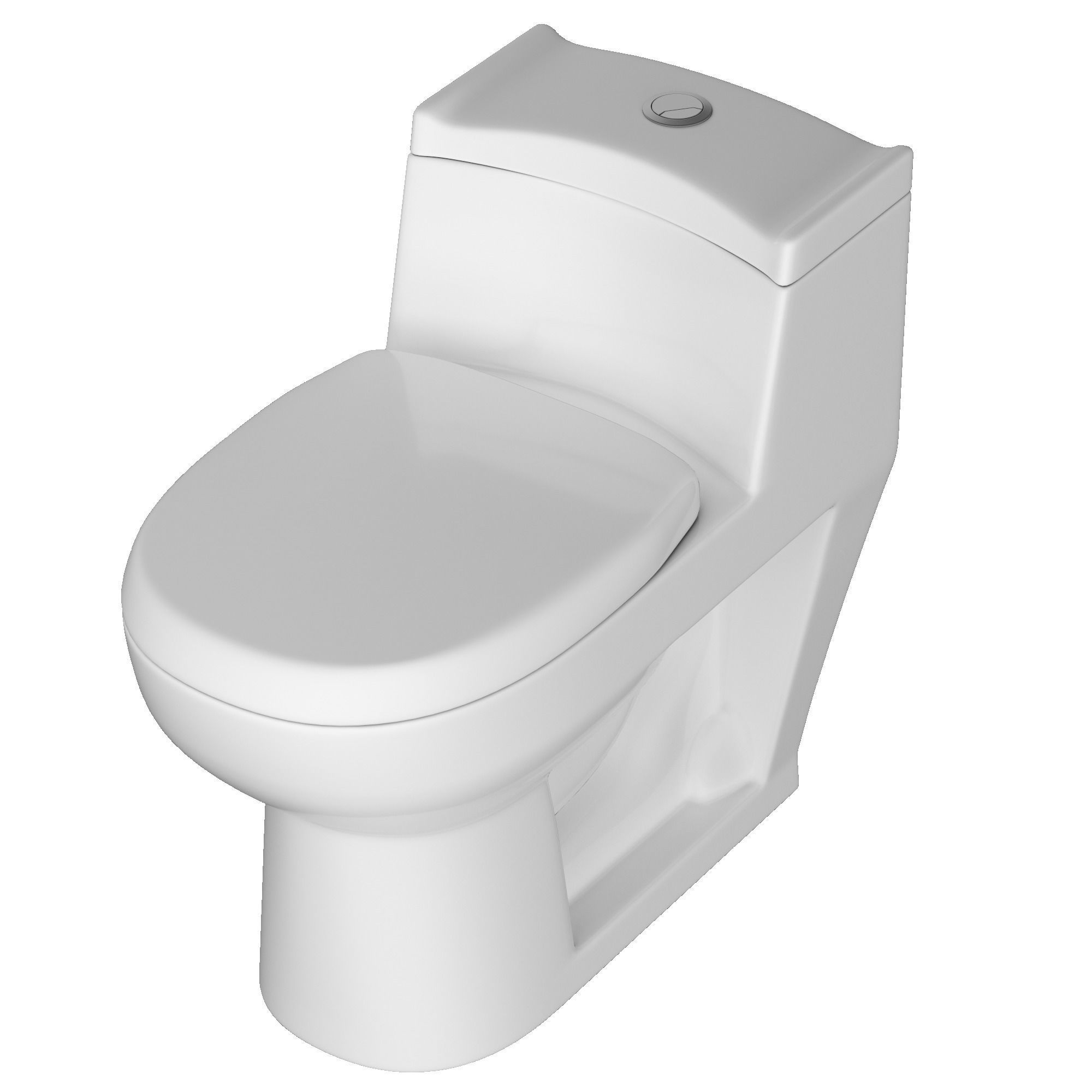 One piece EWC toilet 3D model Modeled in 3ds max 3D model_3