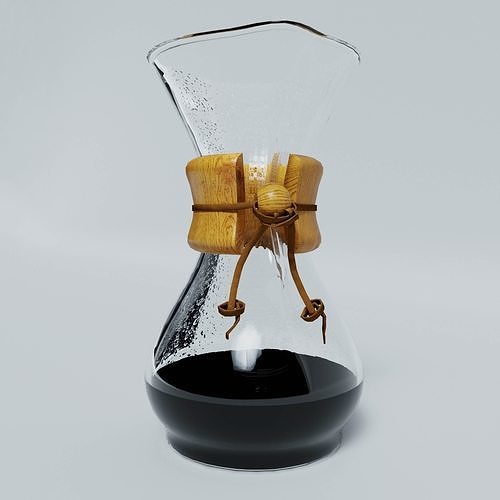 CHEMEX Pour-Over Glass Coffeemaker style 3D model