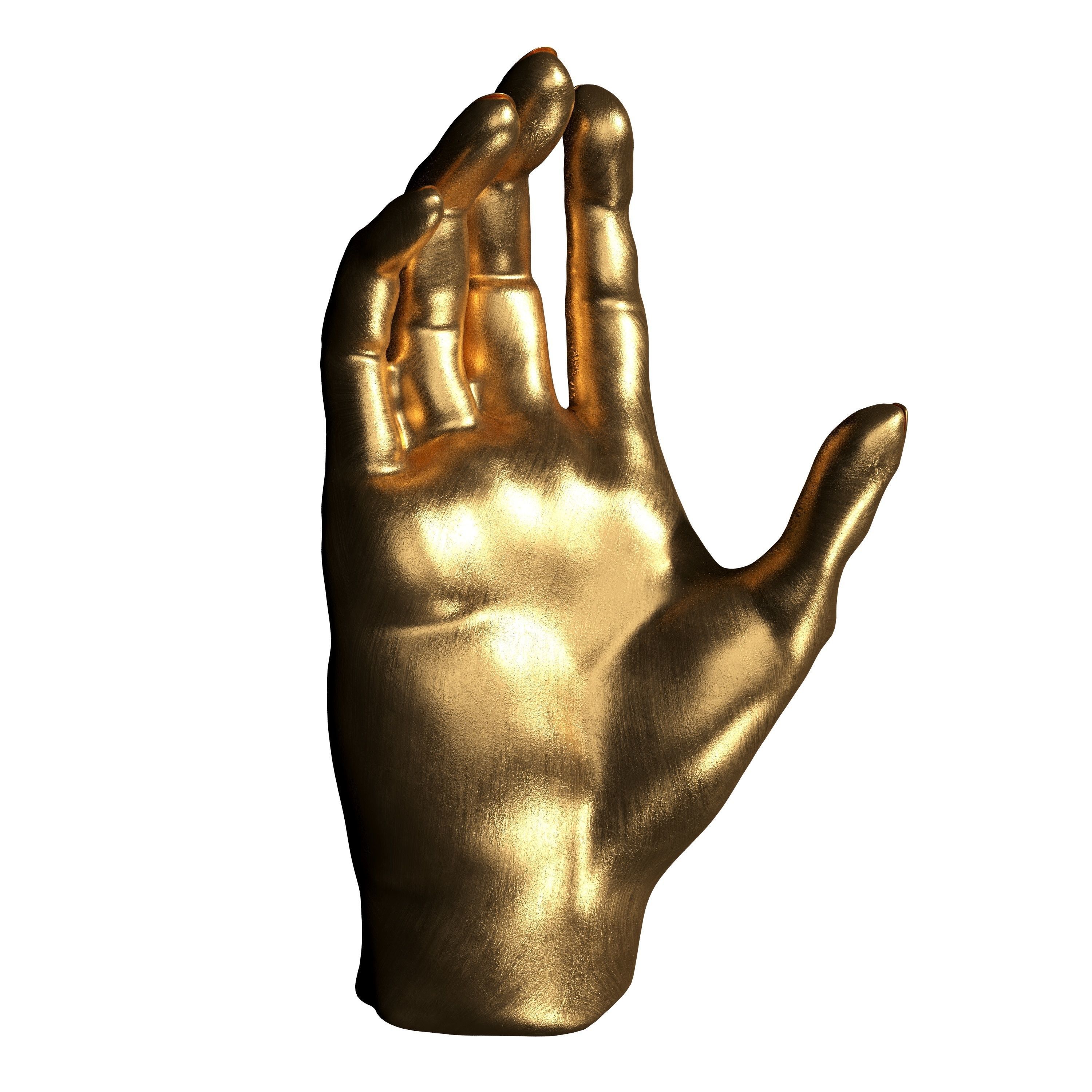 Kare Deco Object Mano Gold Free 3D model_1