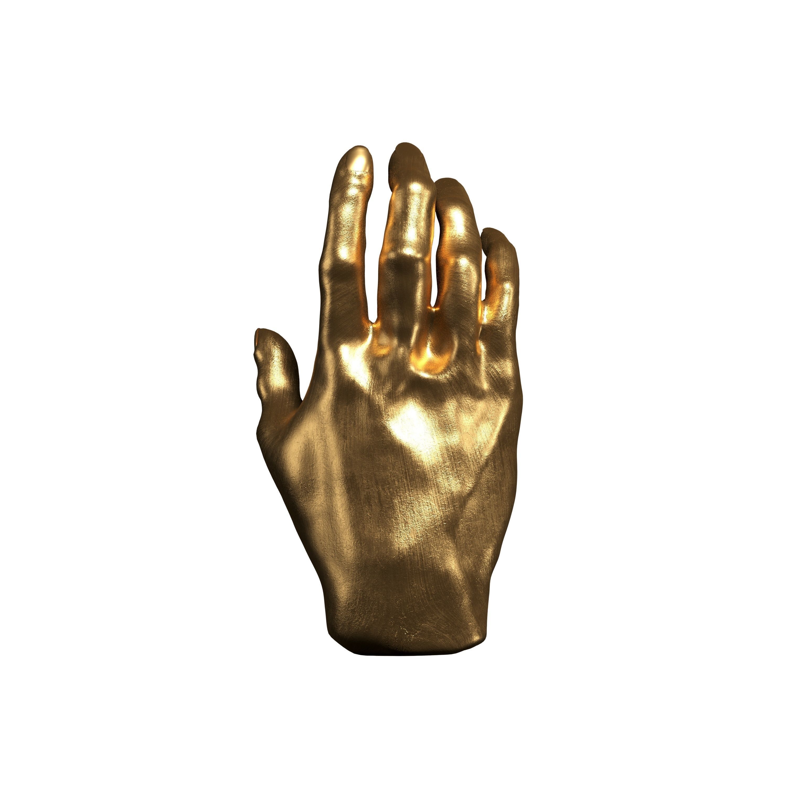 Kare Deco Object Mano Gold Free 3D model_2