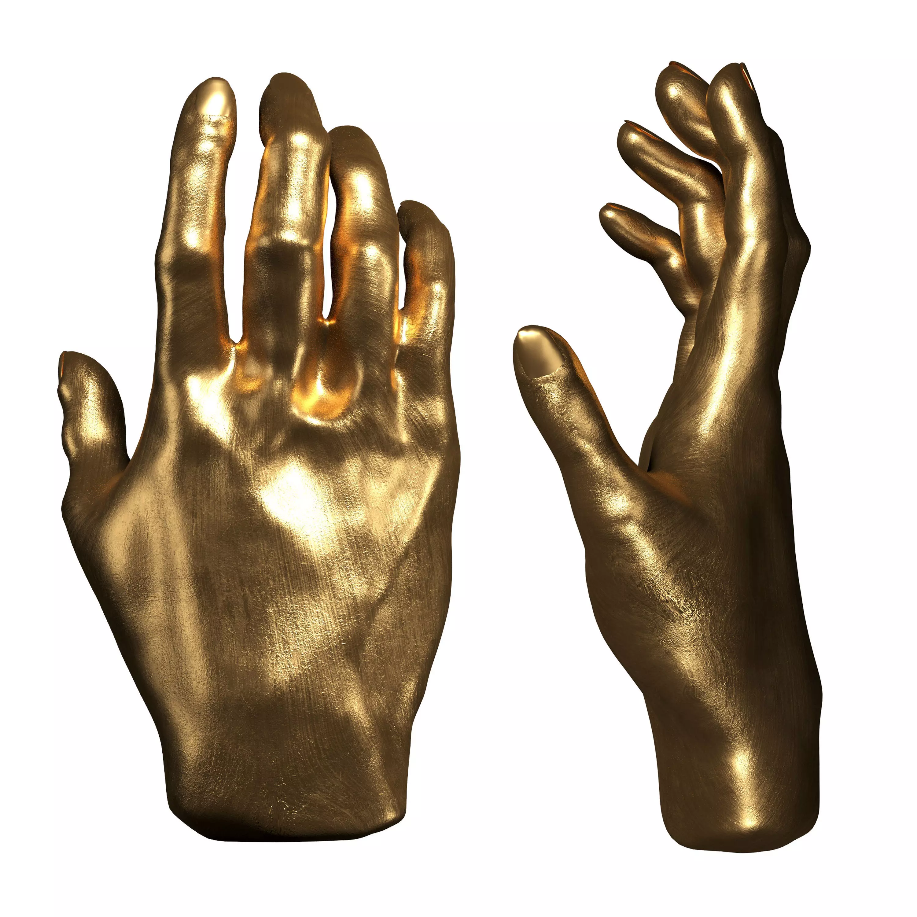 Kare Deco Object Mano Gold Free 3D model_0