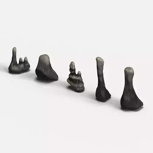 Cave Rock Set Low-poly 3D model