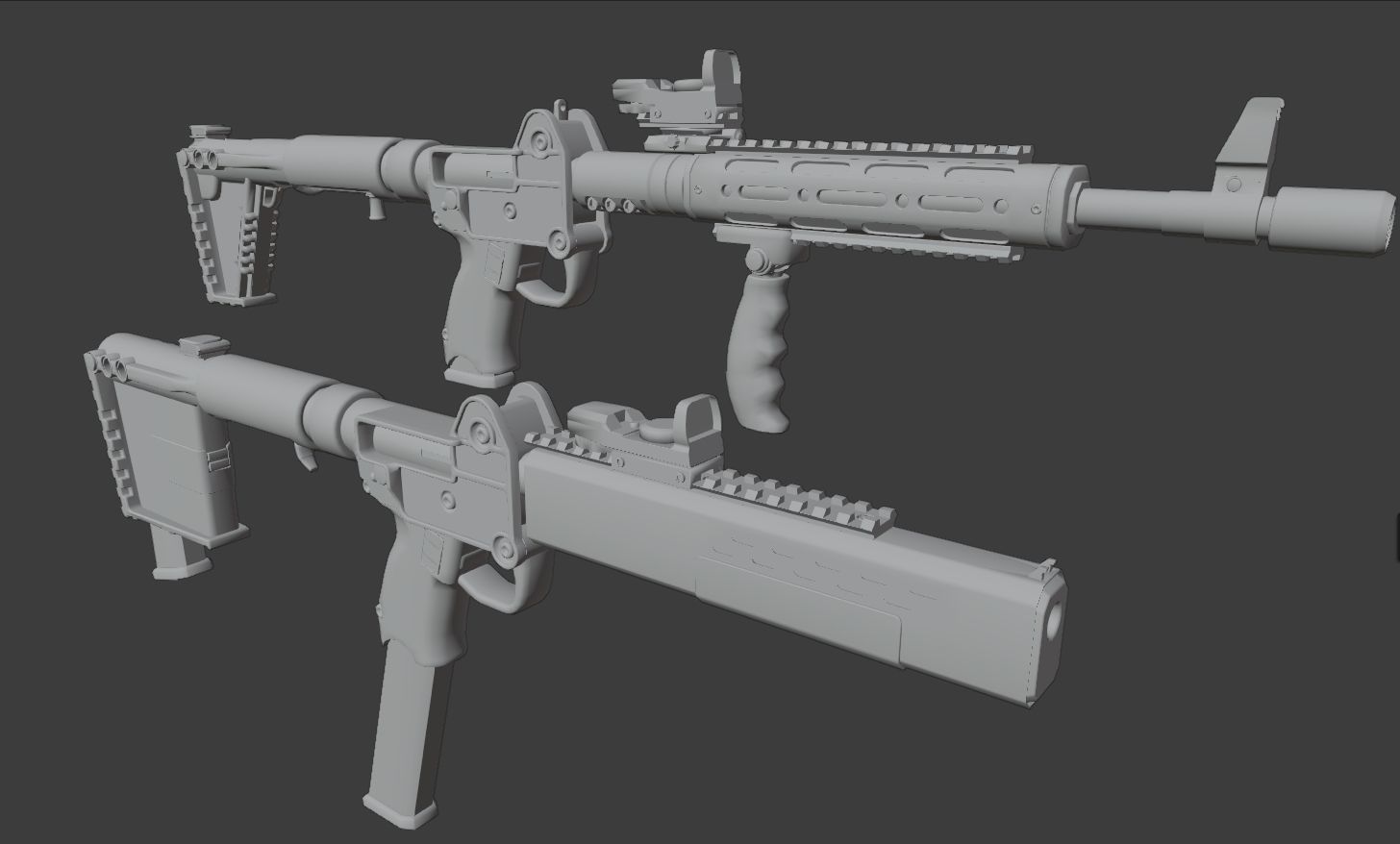 KelTec Sub2000  - Tris - Two variants Low-poly 3D model_16