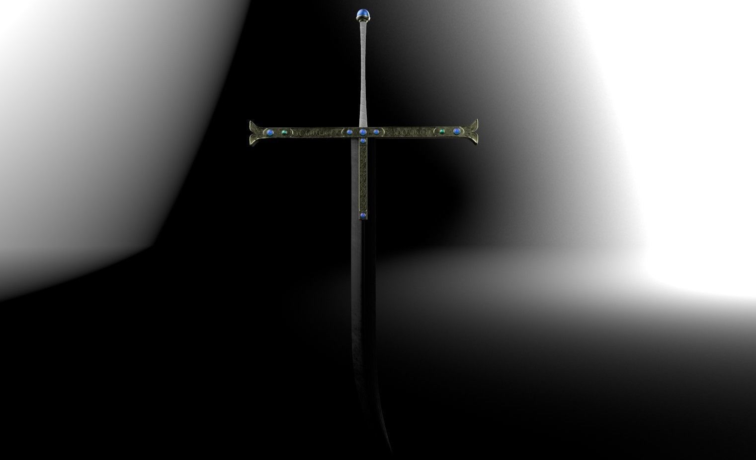 One Piece Mihawk blacksword Yoru 3D model_3