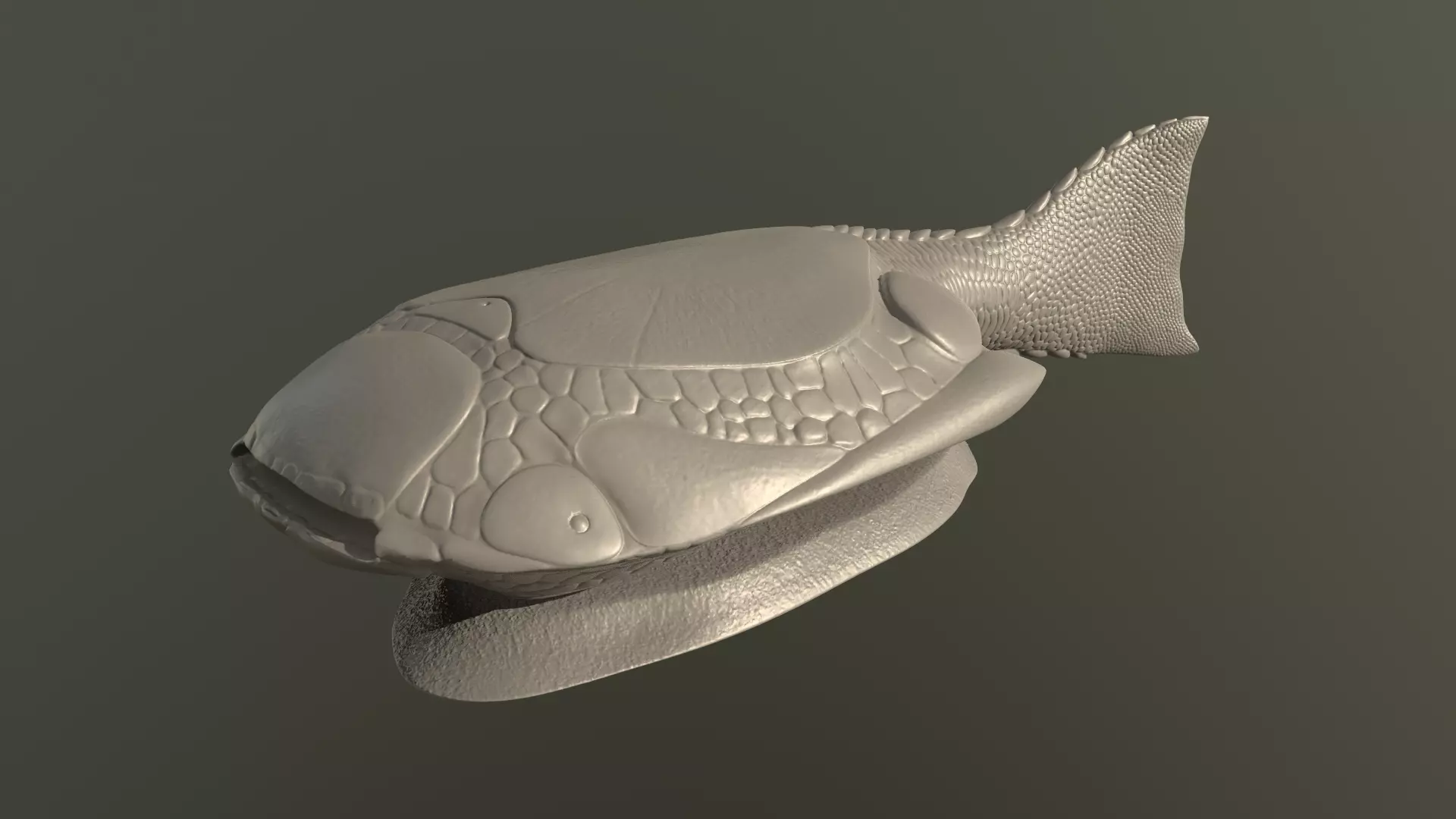Drepanaspis fish 3D print model_0