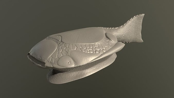 Drepanaspis fish 3D print model