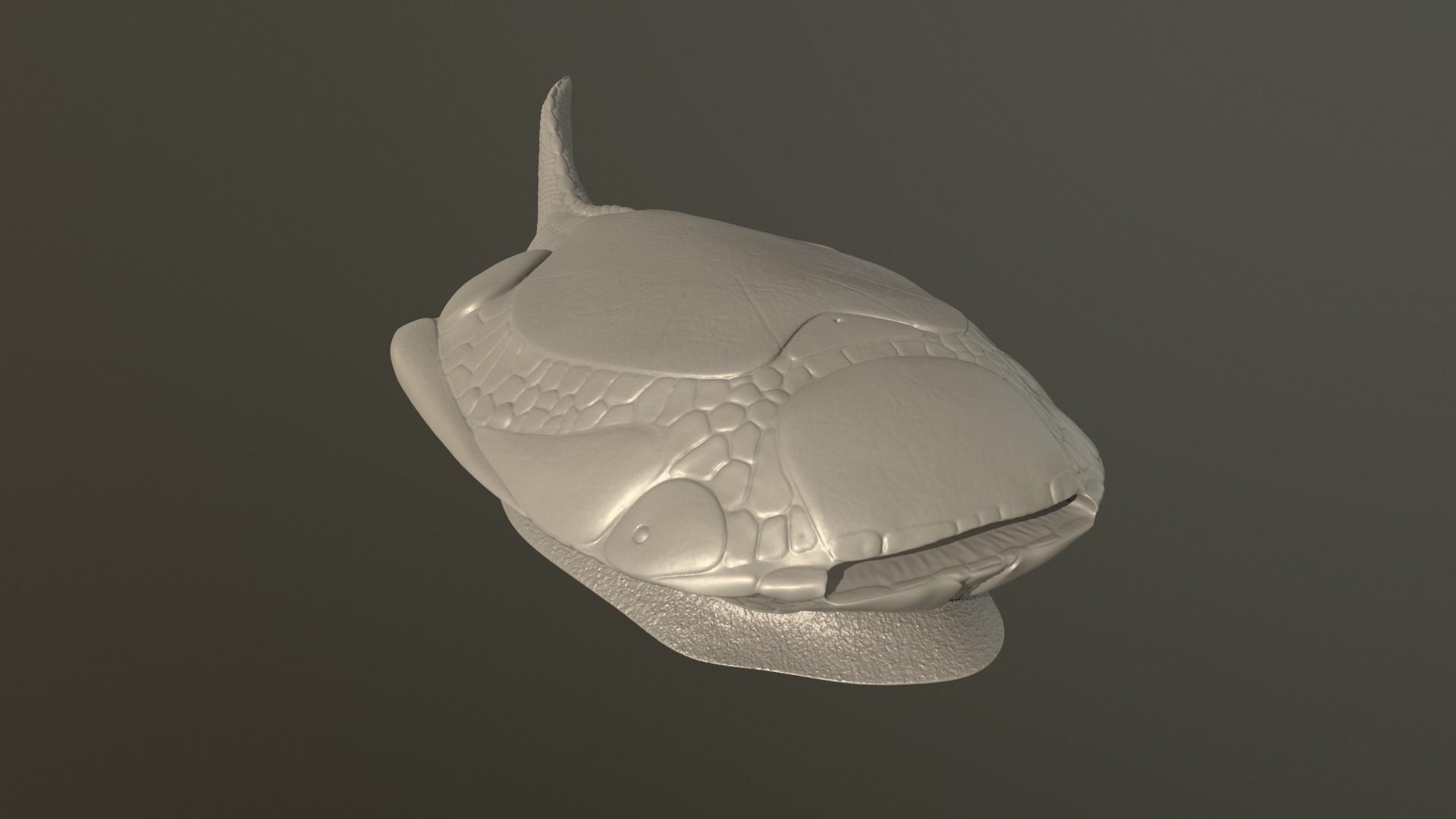 Drepanaspis fish 3D print model_3