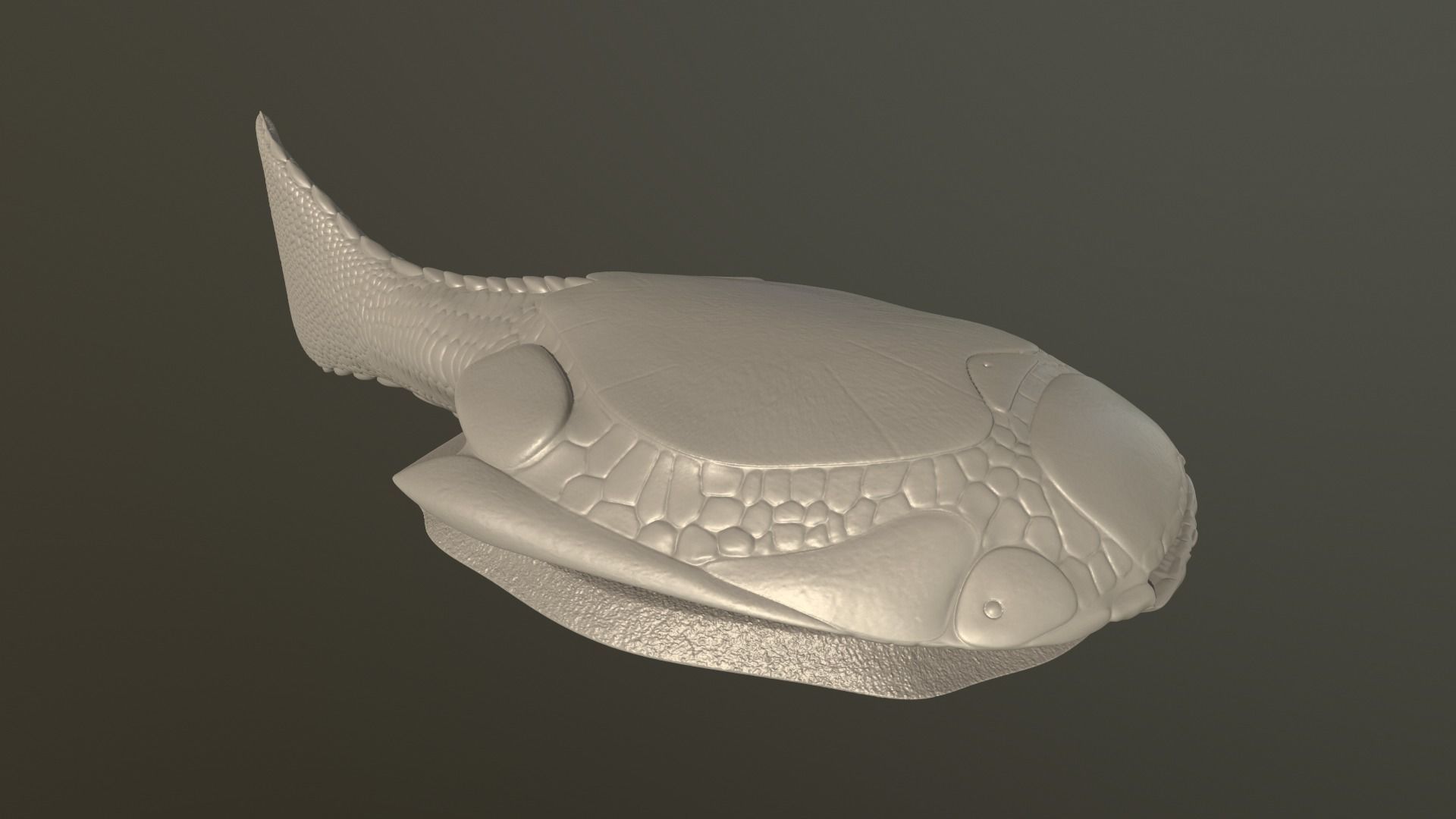 Drepanaspis fish 3D print model_4