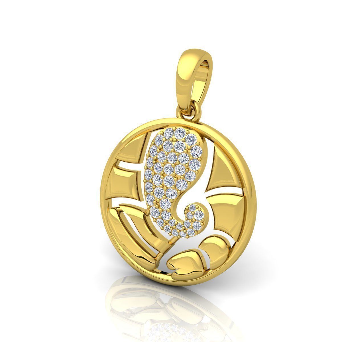 God Pendent 06 3D print model_4