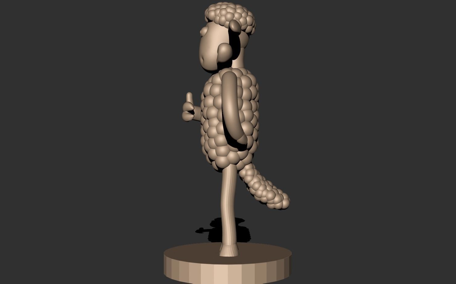 Shaun the Sheep 3D print model_3