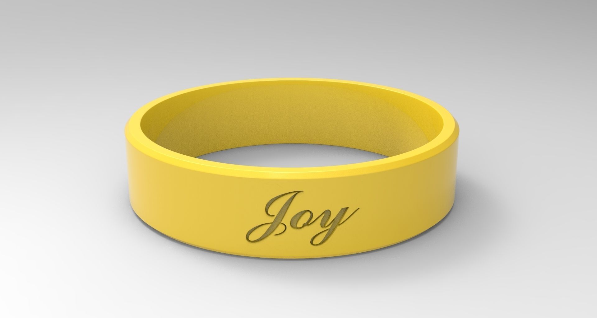 Joy Ring Yellow 3D print model_1