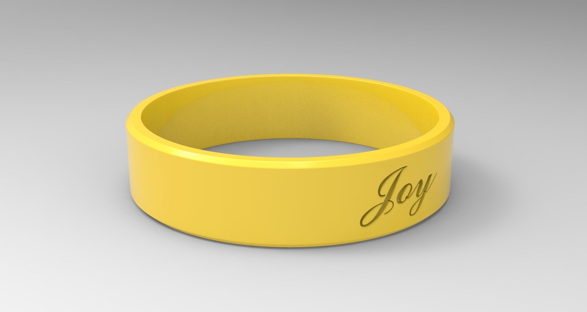 Joy Ring Yellow 3D print model_3