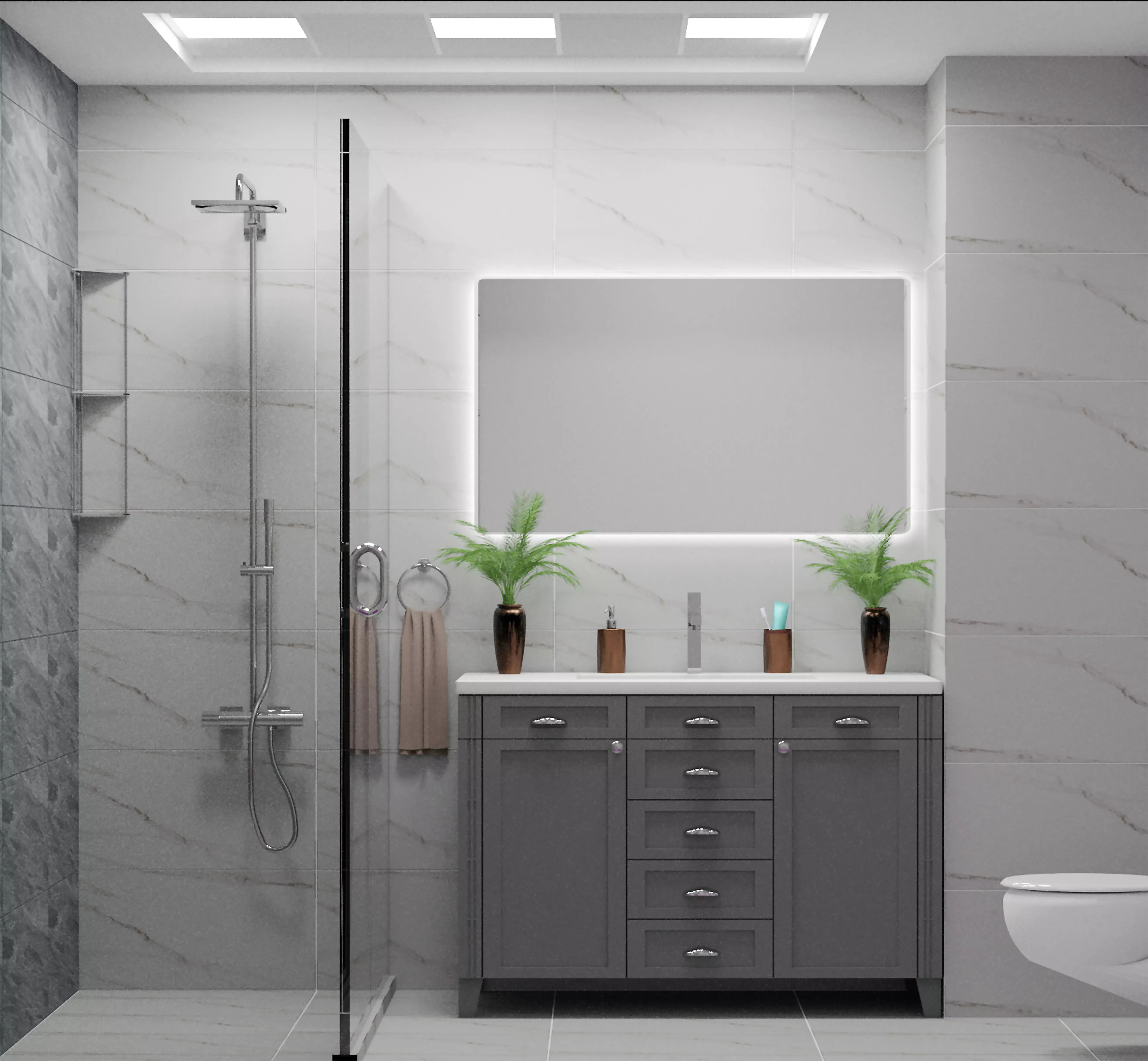 Washbasin Cabinet Free 3D model_0