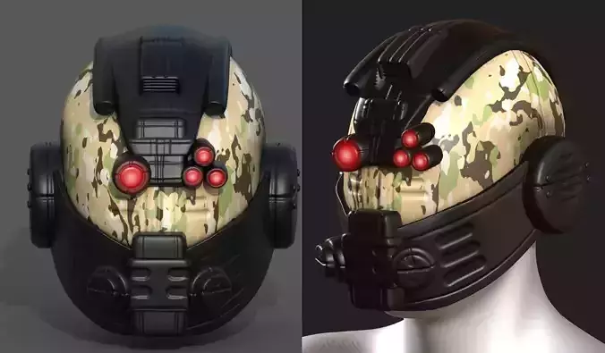 Helmet scifi military futuristic technology fantasy 